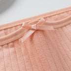 Lot de 7 Culottes en Coton Côtelée à Petit Noeud