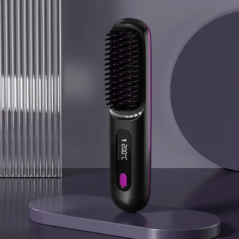 Brosse Lissante Chauffante – USB Rechargeable