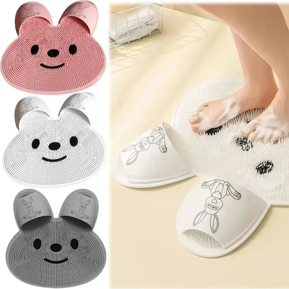 Tapis Lave-Pieds en Silicone – Massage Exfoliant et Antidérapant pour Douche