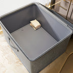 Lot de 2 Boîte de Stockage Pliable à Couvercle Grande Capacité
