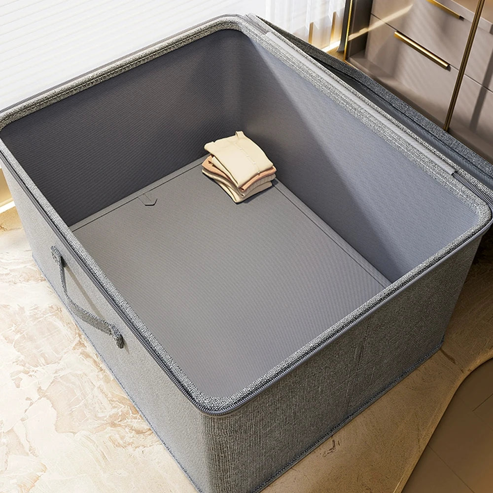 Lot de 2 Boîte de Stockage Pliable à Couvercle Grande Capacité