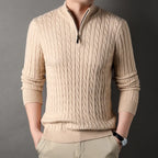 Pull décontracté torsadé avec Zip