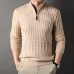 Pull décontracté torsadé avec Zip