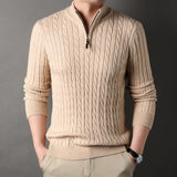 Pull décontracté torsadé avec Zip