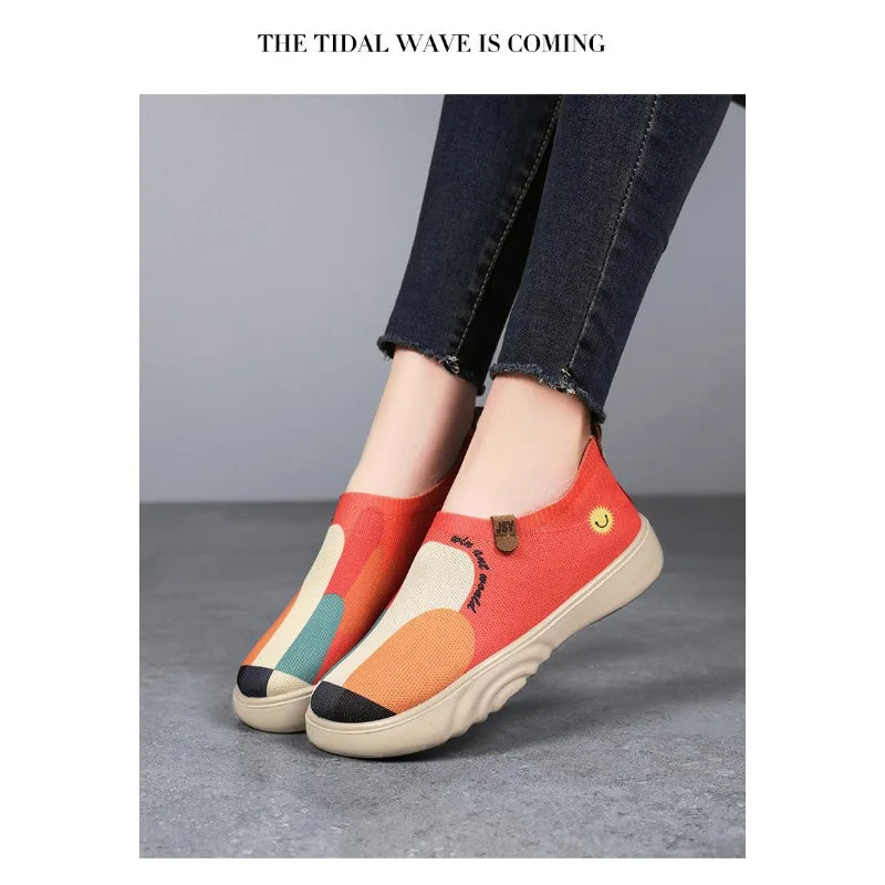 Slip-on Légères & Respirantes à Motifs Colorés