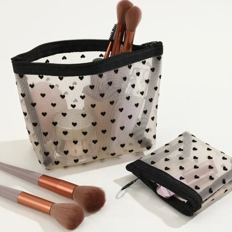 Ensemble de 5 Trousses de toilettes - Little Heart