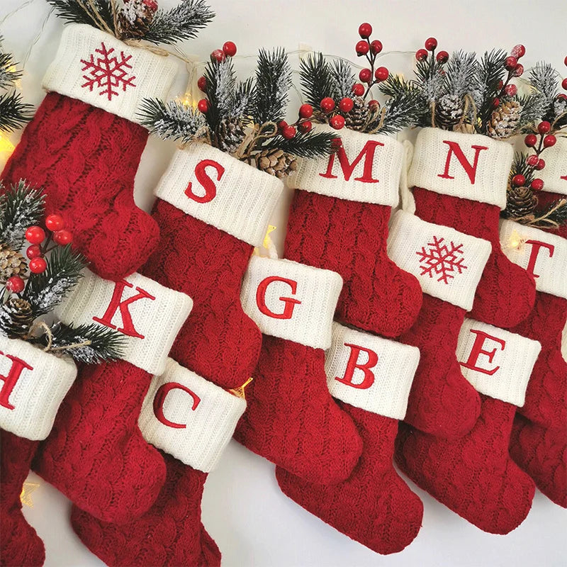 Chaussette de Noël à Suspendre avec Initiale
