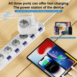Adaptateur Mural 4 en 1 – 2 USB-C + 1 USB-A
