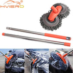 Brosse Télescopique Microfibre Lavage Voiture à Double Tête Pivotante