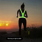 Gilet réfléchissant LED USB avec sac banane intégré