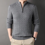 Pull décontracté torsadé avec Zip