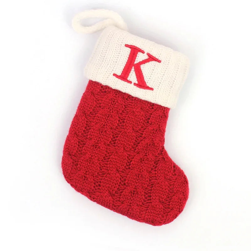 Chaussette de Noël à Suspendre avec Initiale