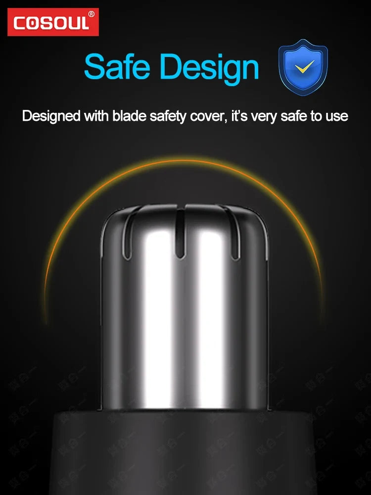 Tondeuse Nez & Oreilles Électrique – Rechargeable & Étanche - 2 Têtes OFFERTES