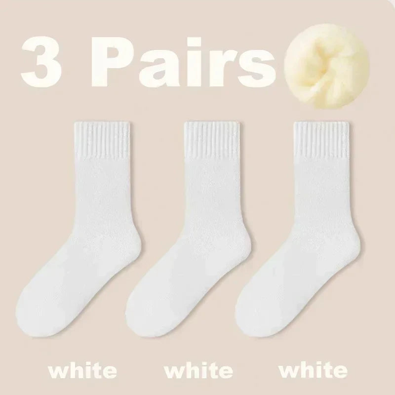 Lot de 3 Chaussettes chaudes en laine pour femmes