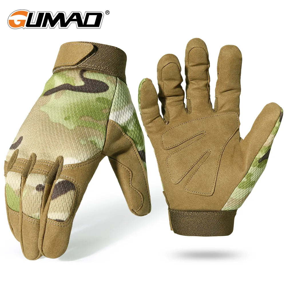 Gants tactiques chauds Multicam pour activités en plein air