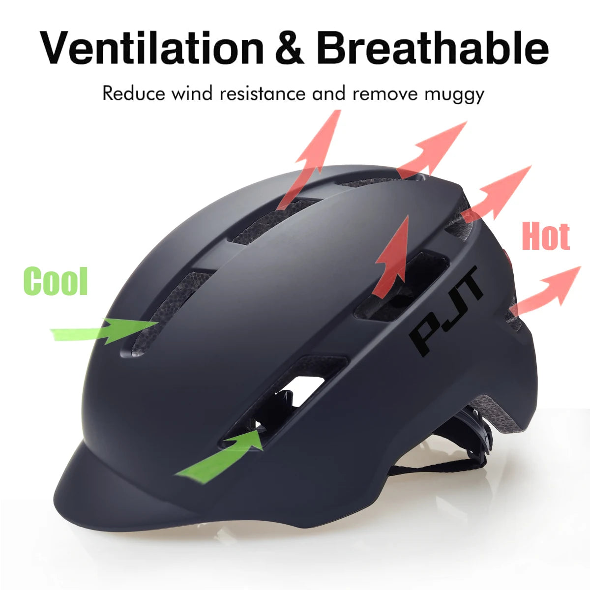 Casque Vélo avec Feu Arrière LED Rechargeable