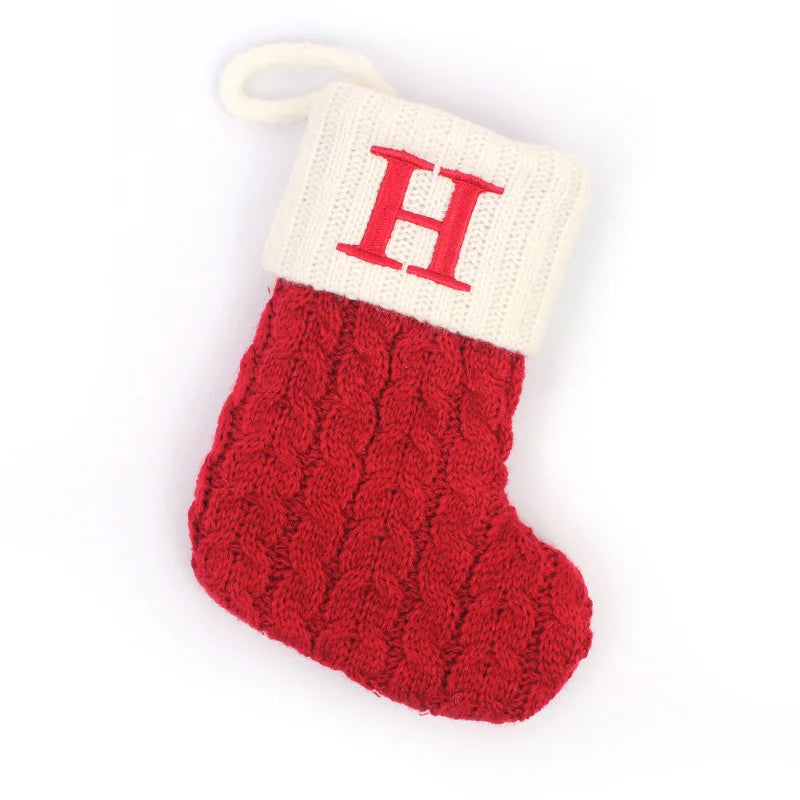 Chaussette de Noël à Suspendre avec Initiale
