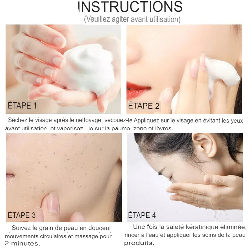 Mousse exfoliante pour le visage - Nettoie, Purifie et Hydrate