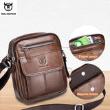 Sac bandouillère multipoche en Cuir véritable pour Hommes