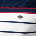 Pull fine Maille Marinière à Col rond - Homme