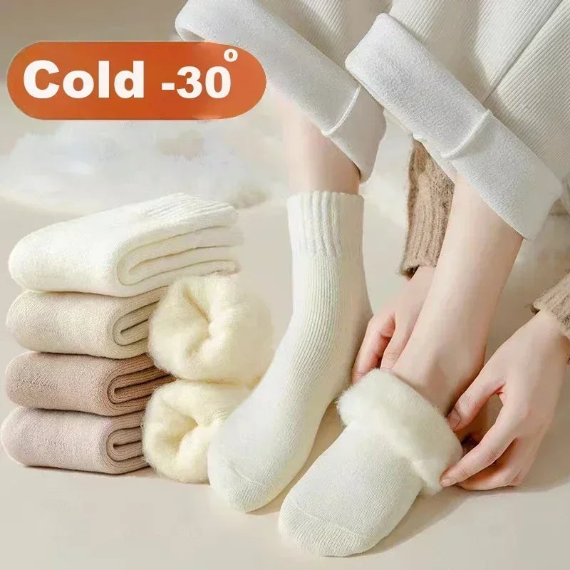 Lot de 3 Chaussettes chaudes en laine pour femmes