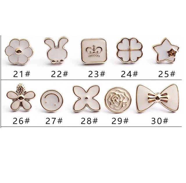 Ensemble de Boutons de Broche en Perles (20 pièces)