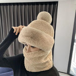 Bonnet à pompom 2 en 1 ave Cache-Cou