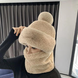 Bonnet à pompom 2 en 1 ave Cache-Cou
