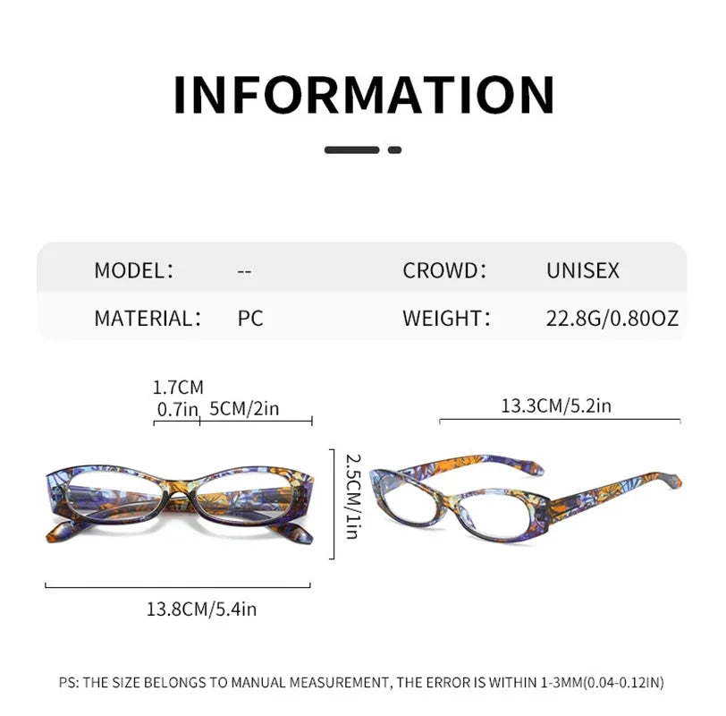 Lunettes de lecture pour presbyte à Motif floral - Étuit OFFERT
