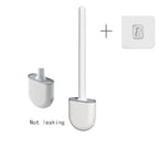 Kit Brosse de Toilette Silicone Souple + Brosse de Nettoyage