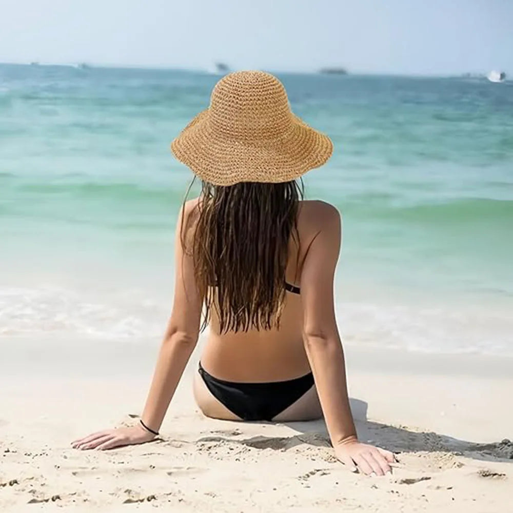 Grand Chapeau de Plage en Paille