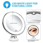 Miroir Grossissant 10x Ajustable à LED