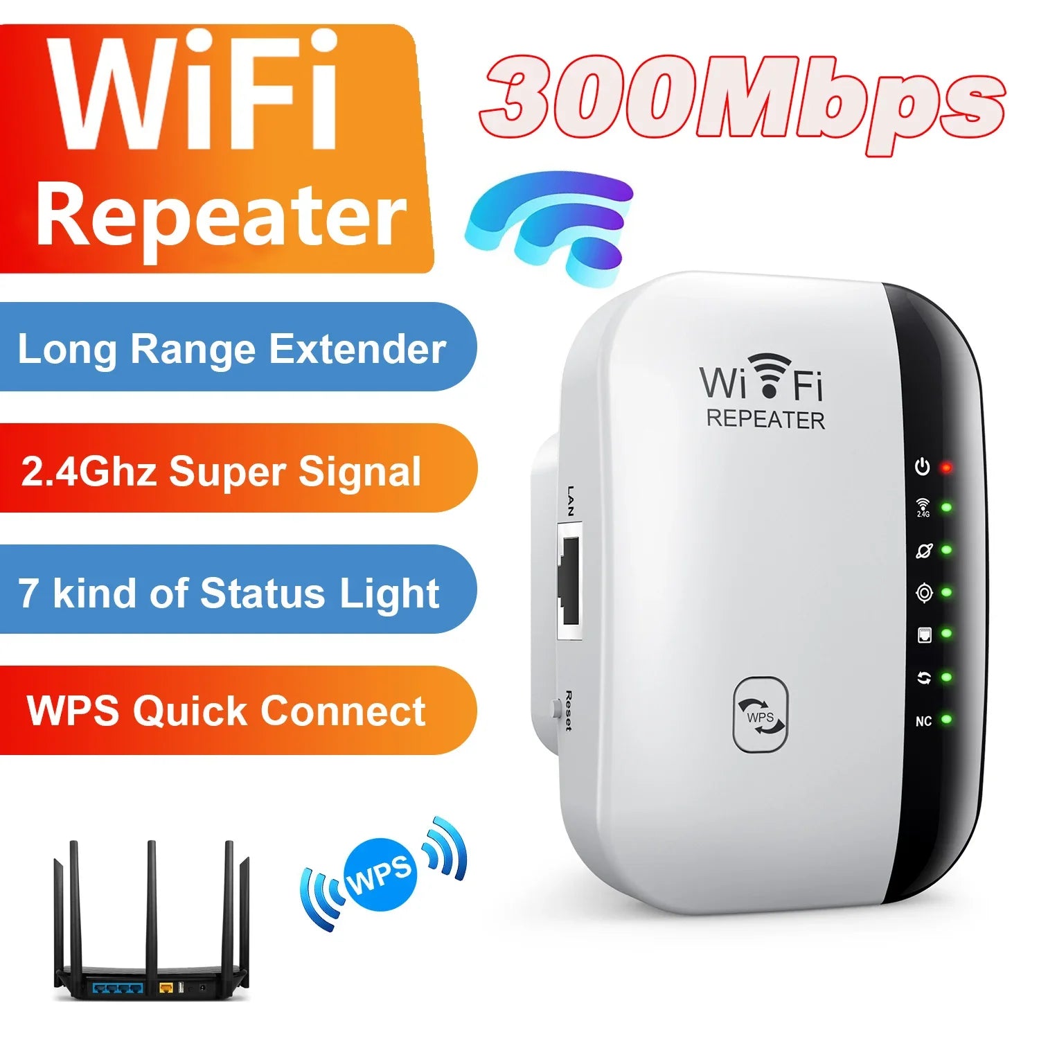 Amplificateur WiFi 300Mbps – Signal Longue Portée