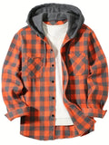 Veste Mi-Saison à Carreaux avec Capuche Homme