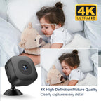Mini Caméra HD 4K WiFi Sans Fil Détecteur de Mouvement