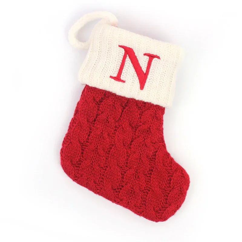 Chaussette de Noël à Suspendre avec Initiale