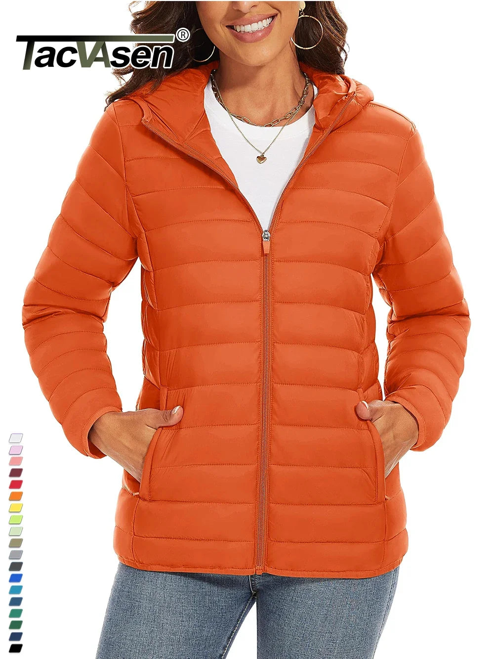 Doudoune Coupe-Vent pour Femme matelassée à capuche