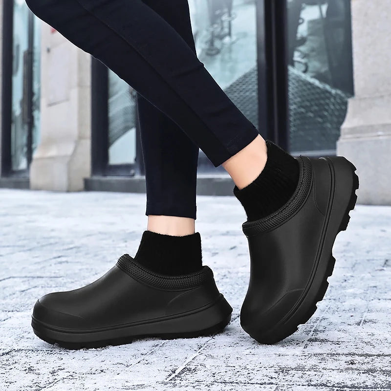 Chaussons d'extérieur imperméable polaire