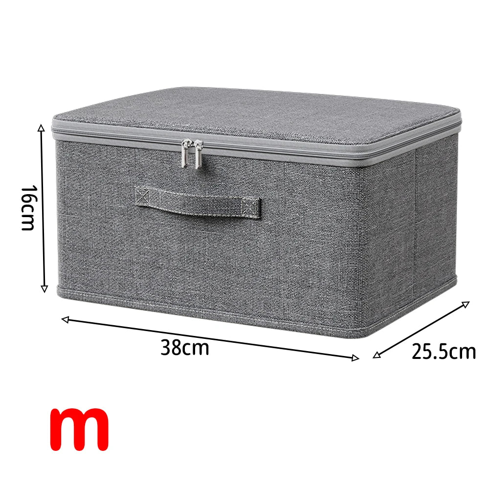 Lot de 2 Boîte de Stockage Pliable à Couvercle Grande Capacité