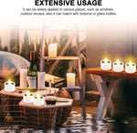 Lot de 8 bougies solaires LED étanches