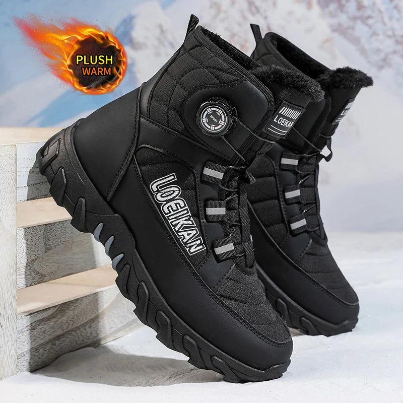 Bottes de Neige à Lacets Automatiques Doublure Polaire - Homme