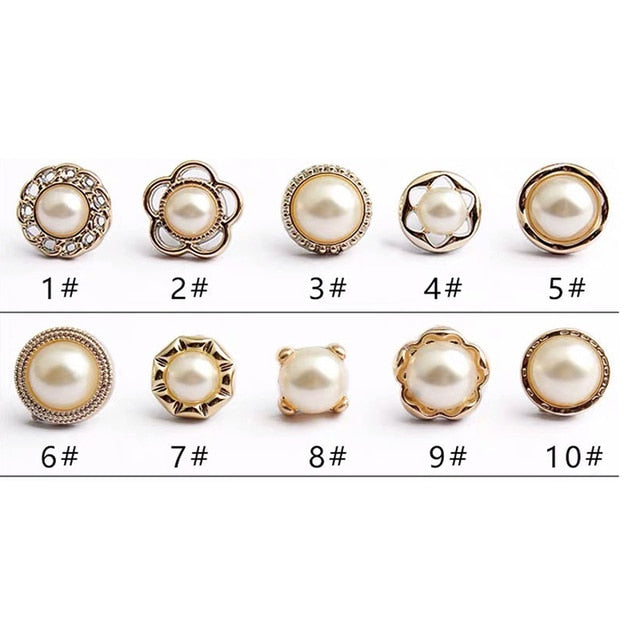 Ensemble de Boutons de Broche en Perles (20 pièces)