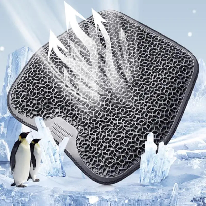 Coussin de Siège ERGO en Gel Conception Nid d'Abeille - Respirant & Lavable
