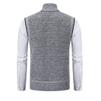 Gilet sans manches à maille col cheminé Homme