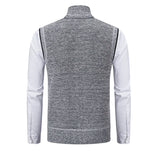 Gilet sans manches à maille col cheminé Homme