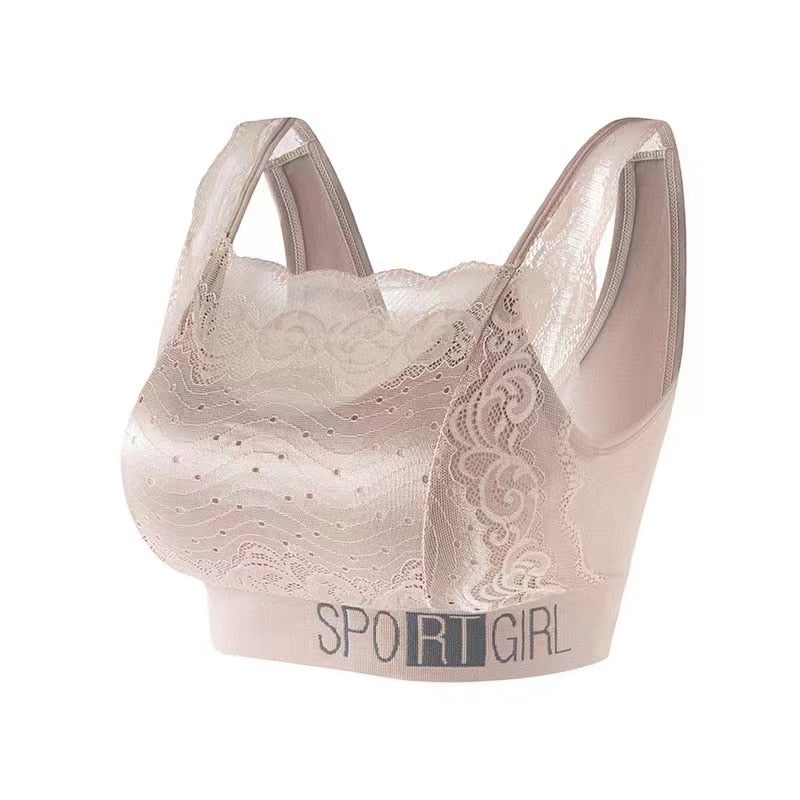 Brassière à dentelle Cache décolleté - sans armatures & sans coutures