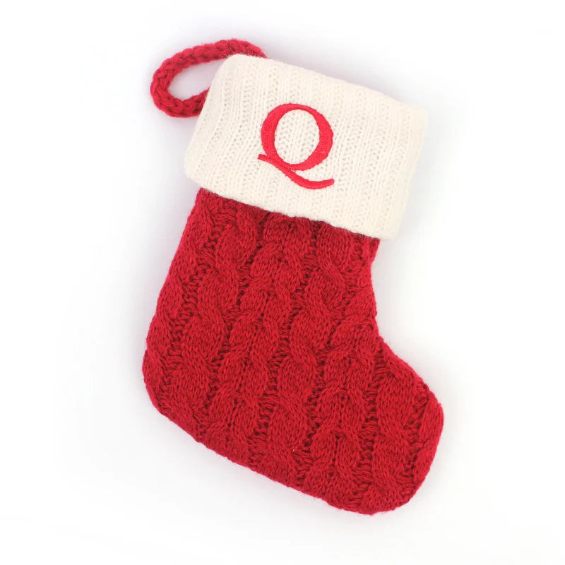 Chaussette de Noël à Suspendre avec Initiale