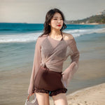 Maillot Une Pièce Amincissant Style Robe Élégante