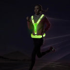 Gilet réfléchissant LED USB avec sac banane intégré