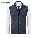 Gilet sans manches à maille col cheminé Homme